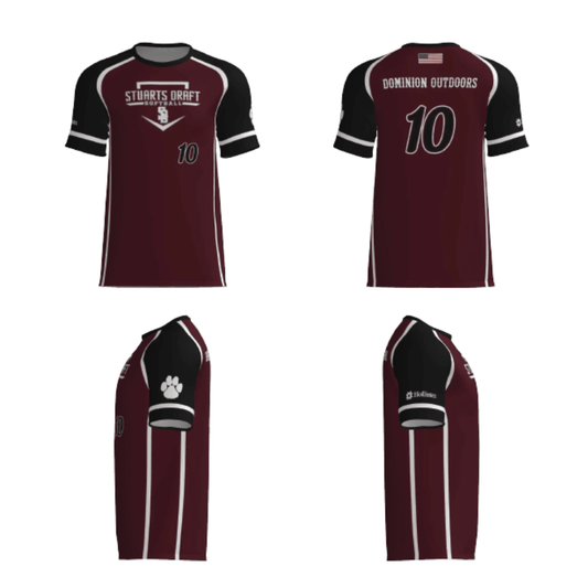 2nd String Sports Coach Yancey 8U Softball Fan Replica Jersey (Dominion Outdoors Sponsor) at 2nd String Sports Stuarts Draft VA