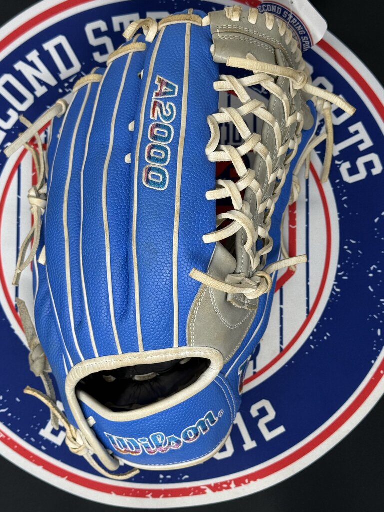 BASEBALL Wilson A2000 PF92 12.25" Love the Moment Used Baseball Glove Wilson 12.25" PF Blue Grey White Used