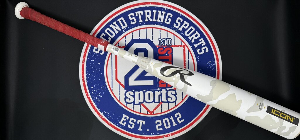 BASEBALL 2025 Rawlings Icon -8 Used USSSA Baseball Bat 30 inch, 22 ounce Rawlings 30 22 White Camo Used