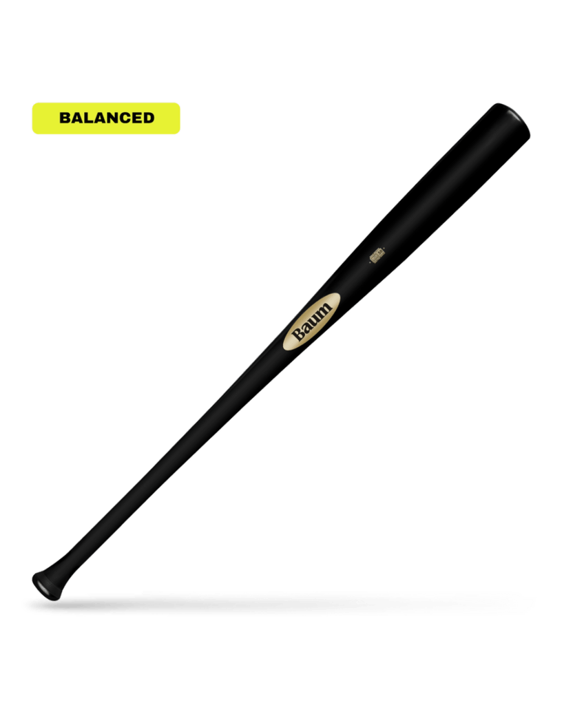 Baum Bat Gold Stock AAA Pro Maple Balanced Composite Wood BBCOR - Standard Handle - Black Gold New - 2nd String Sports