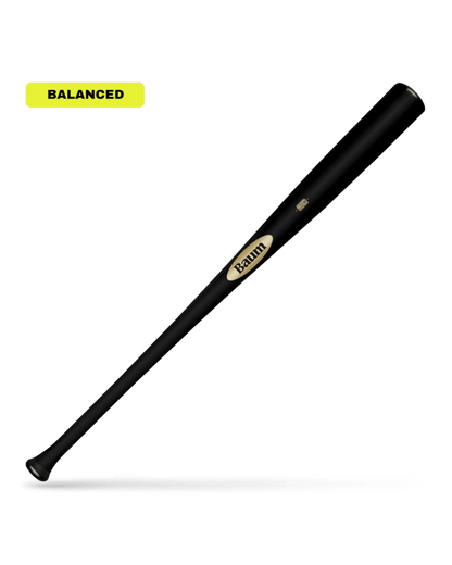Baum Bat Gold Stock AAA Pro Maple Balanced Composite Wood BBCOR - Standard Handle - Black Gold New - 2nd String Sports