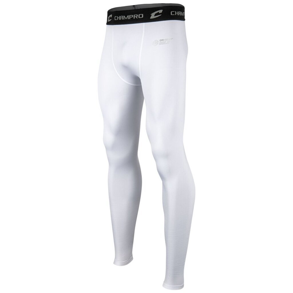 Champro Cold Gear Compression Pants - White or Black - White New - 2nd String Sports