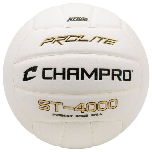 Champro ST-4000 Premier Microfiber NFHS Volleyball - One White New - 2nd String Sports