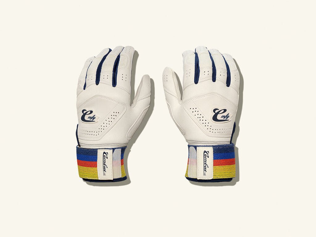 Combat MFG LE Coastal Series Long Strap Adult Batting Gloves - Cream - Coastal Cream New - 2nd String Sports
