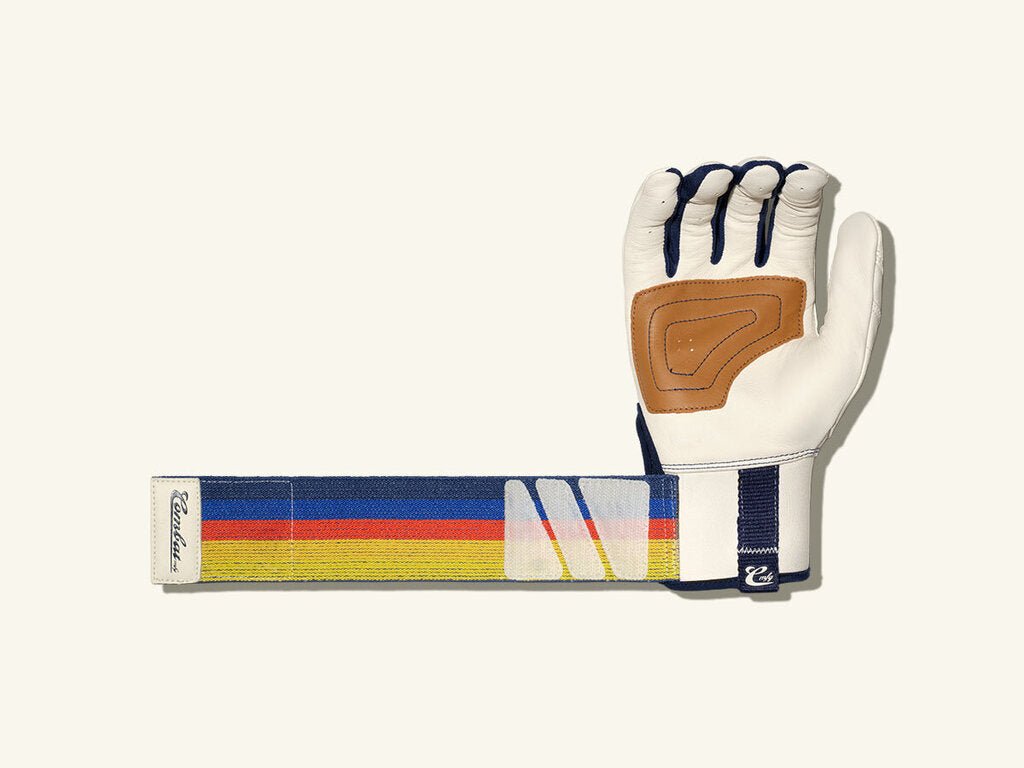 Combat Combat MFG LE Coastal Series Long Strap Adult Batting Gloves - Cream at 2nd String Sports Stuarts Draft VA