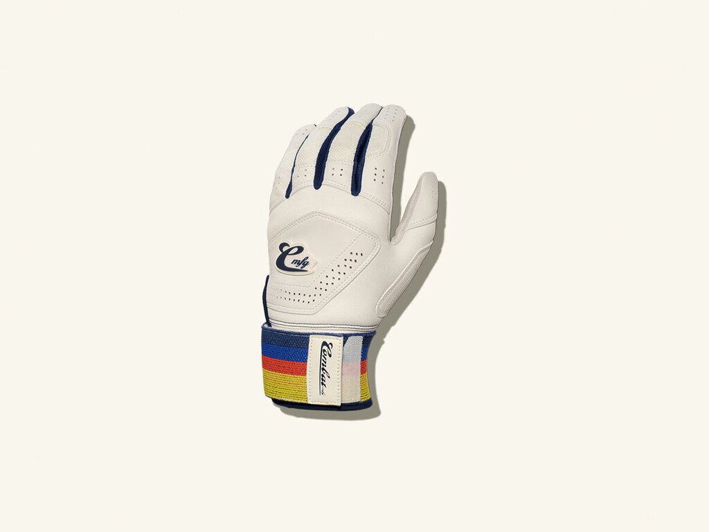 Combat MFG LE Coastal Series Long Strap Adult Batting Gloves - Cream - - 2nd String Sports