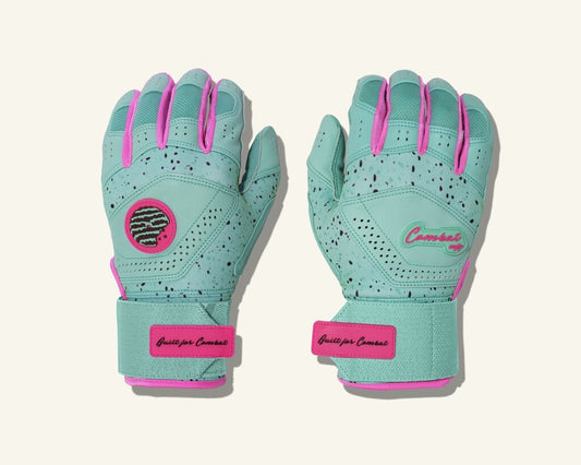 Combat MFG LE Cookie Jar Long Strap Adult Batting Gloves - Mint Chocolate Chip - Mint Chocolate New - 2nd String Sports