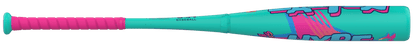 Teal baseball bat with pink grip and large barrel Spring Break art
