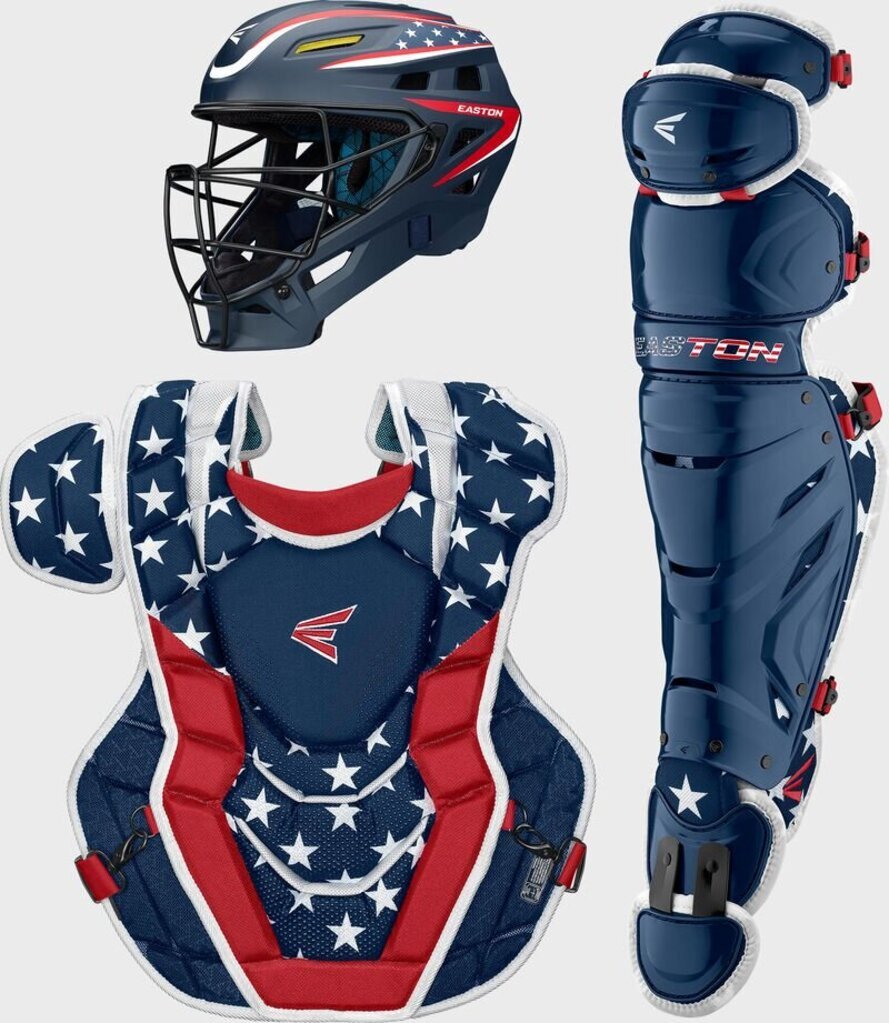 Baseball Adult Catcher's Set Easton Elite X NOCSAE - Adult USA Colorway - Adult USA New - 2nd String Sports