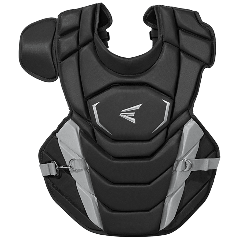 Black Easton chest protector with padded collar and center logo