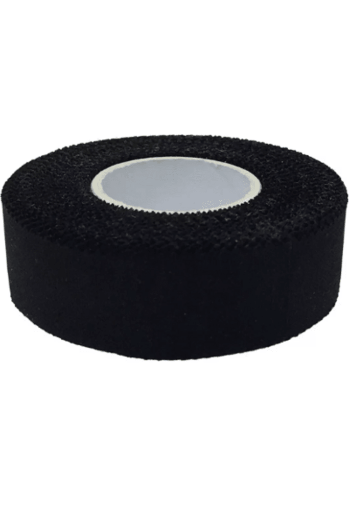 Black baseball bat tape roll with core hole