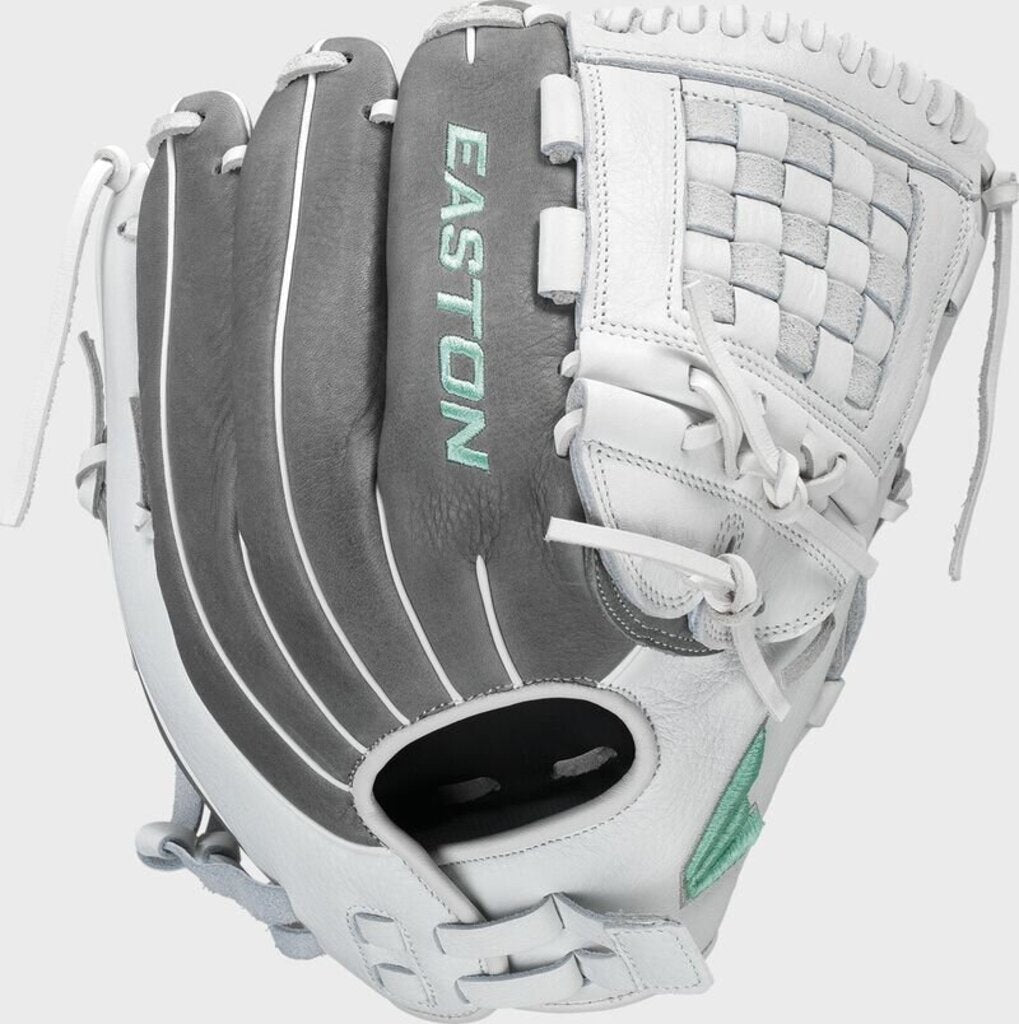 Easton Fundamental 12.5" Fastpitch Softball Glove - 12.5" Grey White New - 2nd String Sports