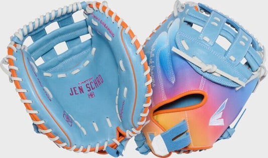 Fastpitch Softball Catcher's Mitt 27 Easton Jen Schro Elite My Why "Dream Big" - LHT/RHT - 33" - Blue Purple New - 2nd String Sports