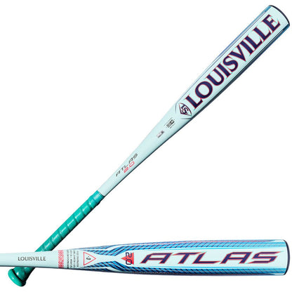 2027 Louisville Slugger Atlas 2.0 BBCOR Baseball Bat - White Teal New - 2nd String Sports