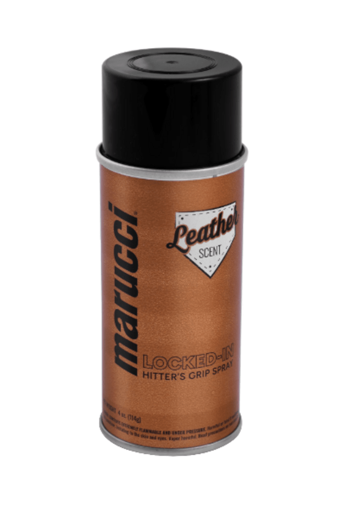 Marucci Locked-In Hitter's Grip Spray - Vanilla, Bubble Gum or Leather Scents - One Leather New - 2nd String Sports