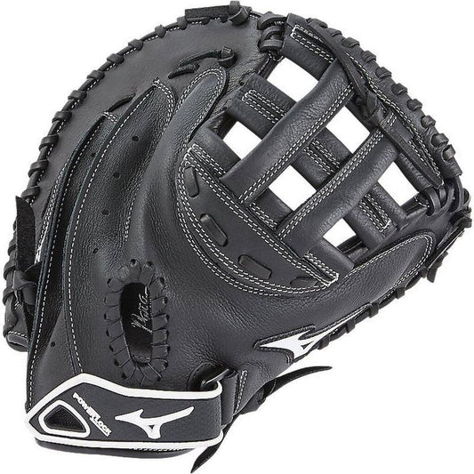 Mizuno 32.5" Prospect Series Youth Fastpitch Softball Catcher Mitt - FASTPITCH SOFTBALL - Mizuno - 32.5" - Black/White - New - NX7FYX - 18223