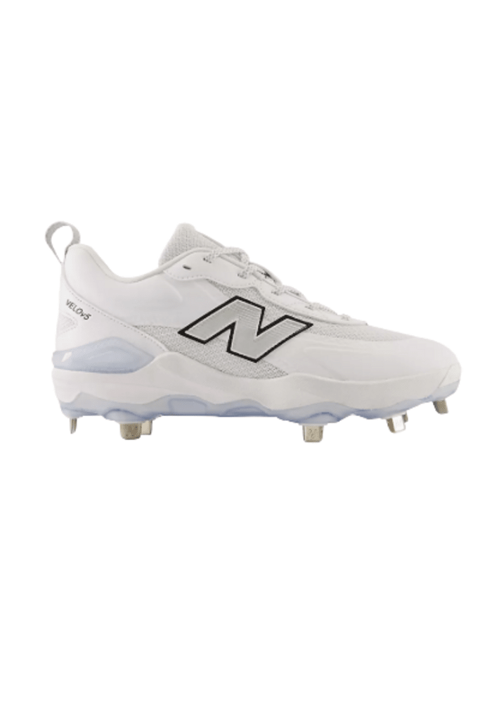 New Balance Women's Velo V5 Metal Softball Cleats - White - White New - 2nd String Sports