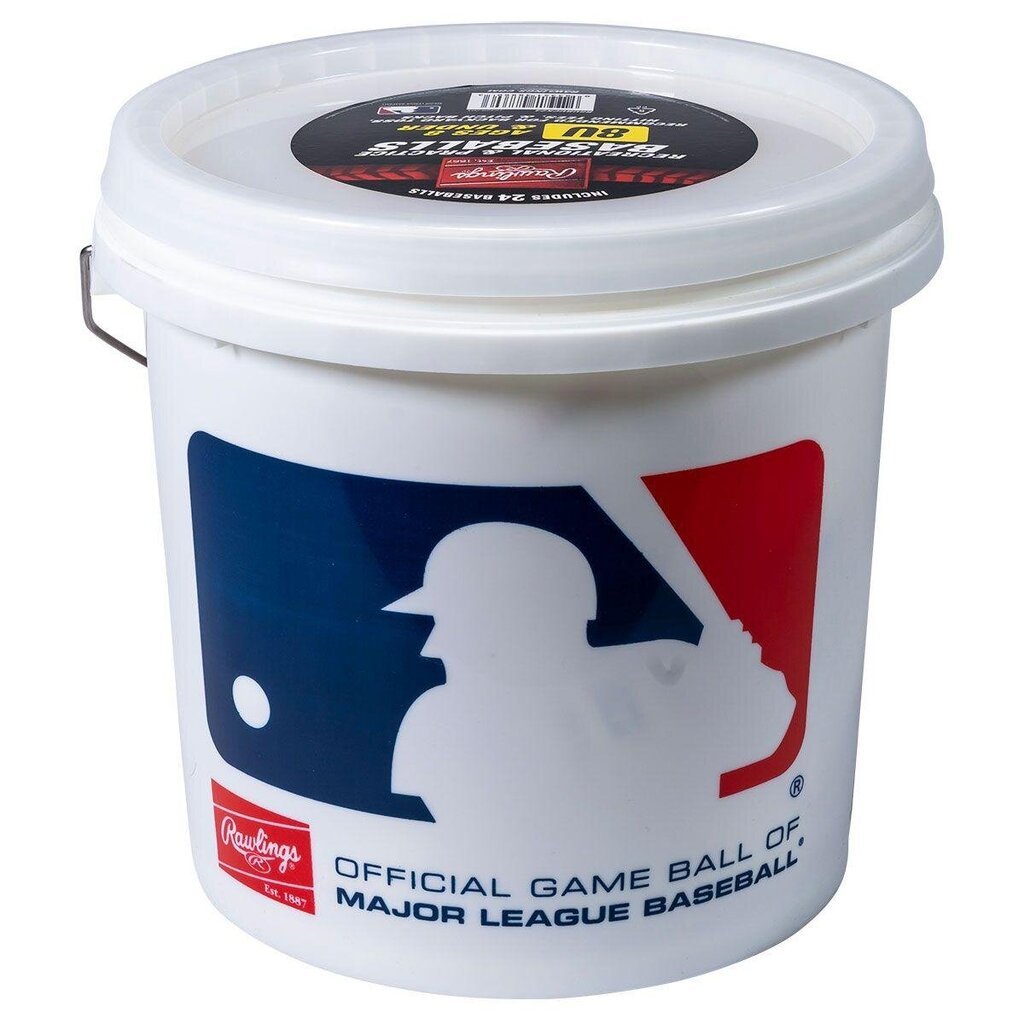 Bucket of 24 Rawlings 8U Recreational/Practice Youth Baseballs