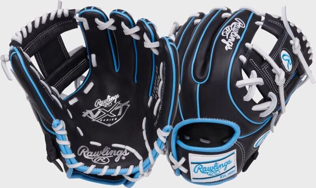 Rawling NXT Series 11.5" Baseball Glove (Two Colorways) - RHT - 11.5" Black Columbia Blue New - 2nd String Sports