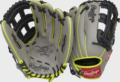 Rawlings Select Pro Lite Aaron Judge Youth 12" Baseball Glove - RHT - 12" Grey Black Yellow New - 2nd String Sports