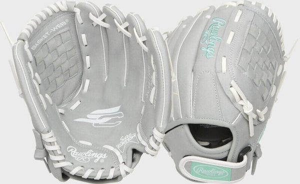 Rawlings Sure Catch Youth 11" Fastpitch Softball Glove - RHT and LHT - 11" Grey New - 2nd String Sports