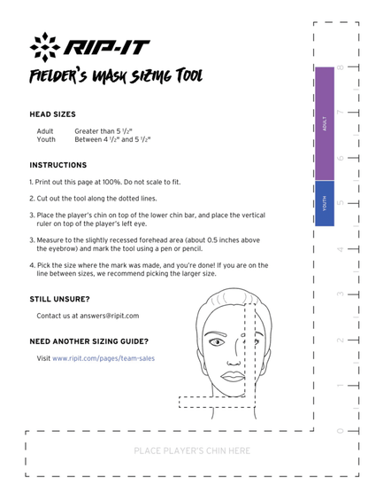Rip-It Rip-It Fastpitch Softball Fielders Mask - Defense Pro at 2nd String Sports Stuarts Draft VA