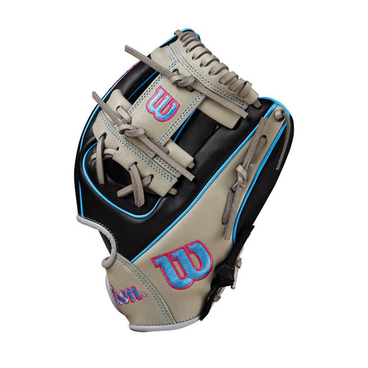 2025 Wilson A1000 11.5" DP15 Pedroia Fit Baseball Glove - LHT - BASEBALL - Wilson - 11.5" LHT - Black/Grey/Pink - New - DUDZYU - 18223