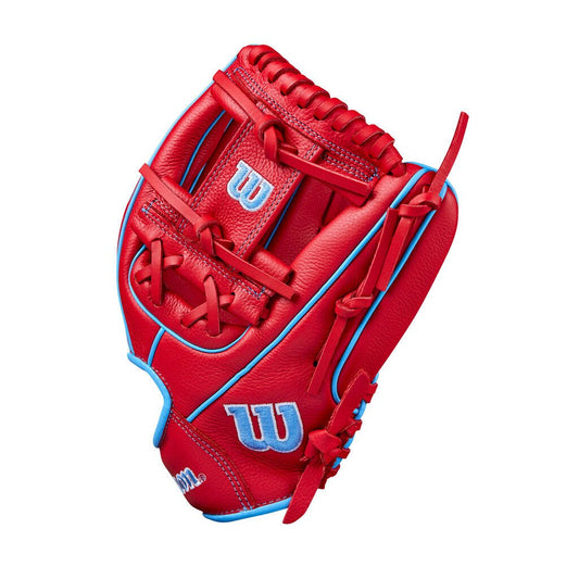 2025 Wilson A500 11.5" Youth Baseball Glove - BASEBALL - Wilson - 11.5" - Red/Blue - New - HULTKY - 18223