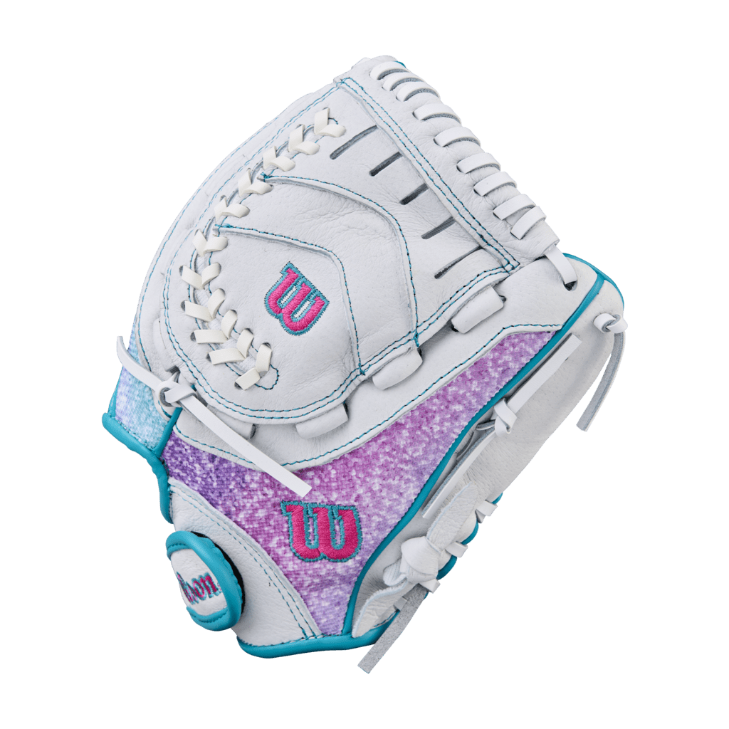 2026 Wilson 11" A440 Flash Youth Fastpitch Softball Glove - 11" White Teal Pink New - 2nd String Sports