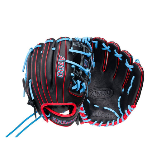 2027 Wilson 11.5" A700 Baseball Glove - 11.5 in Black Blue New - 2nd String Sports