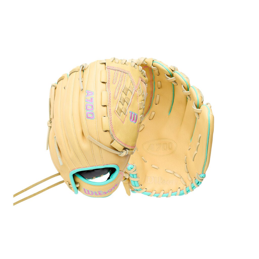 2027 Wilson 12.5" A700 Fastpitch Softball Outfield Glove - 12.5 in Blonde New - 2nd String Sports