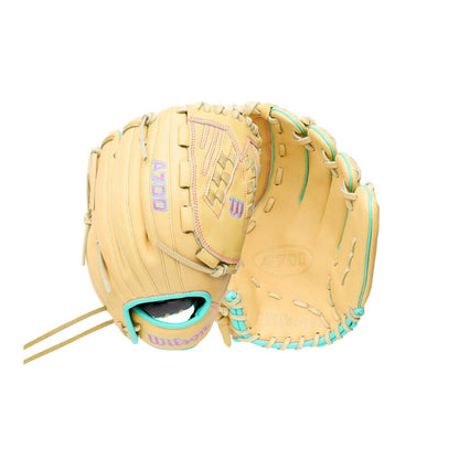 2027 Wilson 12.5" A700 Fastpitch Softball Outfield Glove - 12.5 in Blonde New - 2nd String Sports