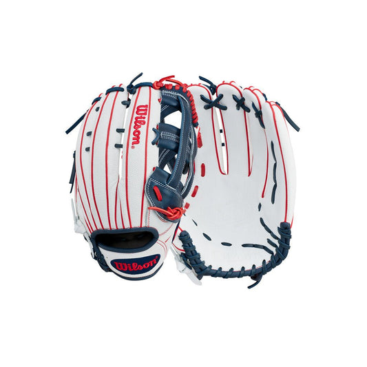 2027 Wilson 13" A1000 Rocket Southeast SMU Slowpitch Softball Glove - Limited - 13 in White Navy Red New - 2nd String Sports