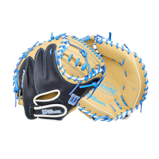 Baseball Youth Catcher's Mitt 2027 Wilson A500 32" - 32 in Blonde Black New - 2nd String Sports