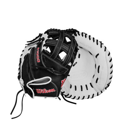 Fastpitch Softball Catcher's Mitt Wilson A1000 - 33" - 33" White Black Red New - 2nd String Sports